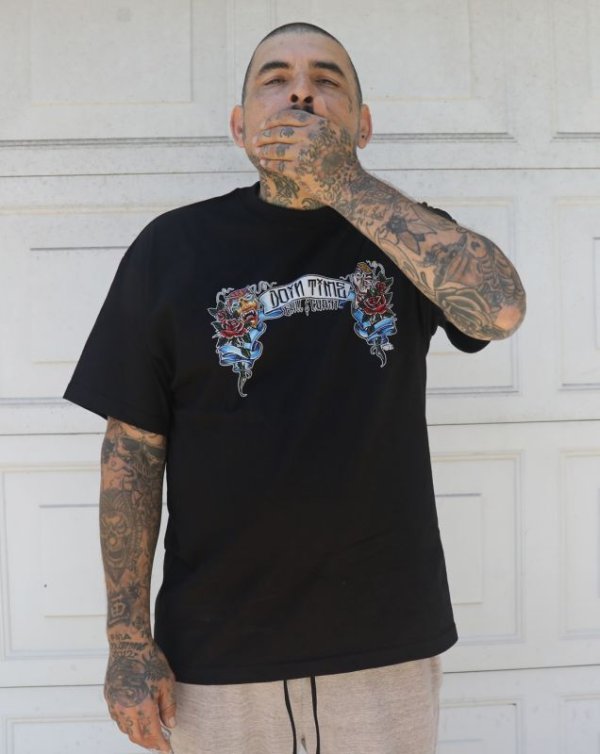 画像1: "OPIE ORTIZ x BALL&CHAIN" / Doin Time コラボTシャツ ブラック (1)