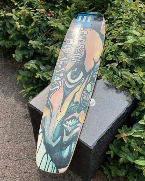 画像6: 1枚限定 鬼レア 国宝クラス 当時物 新品 未使用 LONG BEACH DUB ALLSTARS / 1999リリース Right Back 促販用 スケートボードデッキ ウッドイエロー (6)