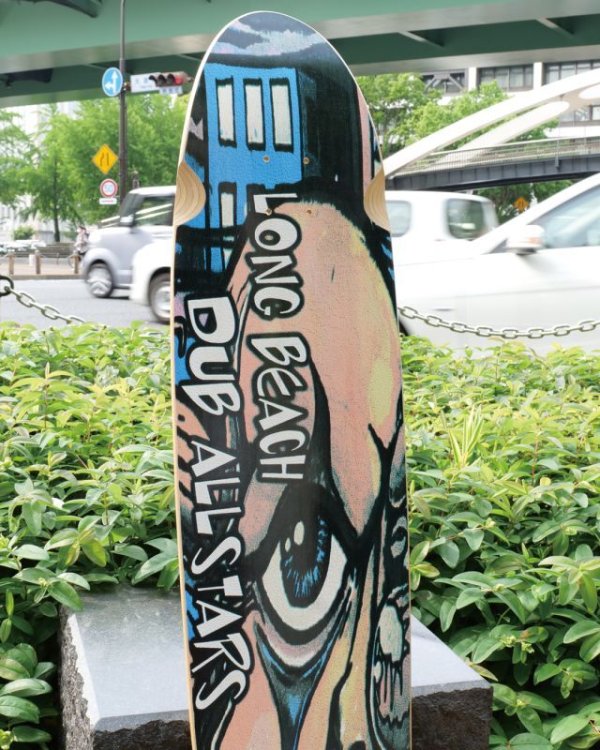 画像7: 1枚限定 鬼レア 国宝クラス 当時物 新品 未使用 LONG BEACH DUB ALLSTARS / 1999リリース Right Back 促販用 スケートボードデッキ ウッドイエロー (7)
