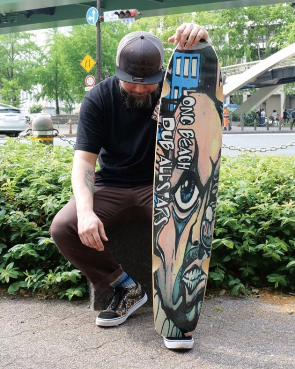 画像4: 1枚限定 鬼レア 国宝クラス 当時物 新品 未使用 LONG BEACH DUB ALLSTARS / 1999リリース Right Back 促販用 スケートボードデッキ ウッドイエロー (4)