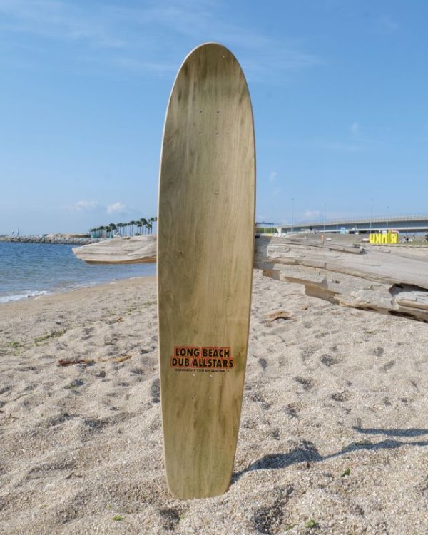 画像2: 1枚限定 鬼レア 国宝クラス 当時物 新品 未使用 LONG BEACH DUB ALLSTARS / 1999リリース Right Back 促販用 スケートボードデッキ ウッドイエロー (2)