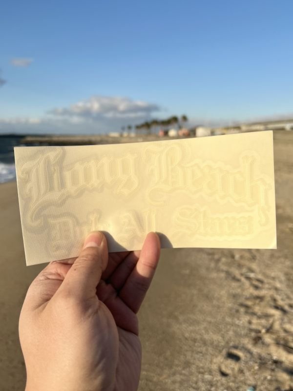 画像2: LONGBEACH DUB ALLSTARS / カッティングステッカー ホワイト (2)