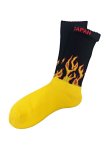 画像1: ching&co. / Fire Burning yellow スケーターソックス  (1)