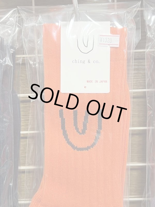 画像2: ching&co. / Symbol スケーターソックス オレンジ (2)