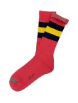 画像1: 30％OFF ラスト1足で終了 RADIO EVA × ching&co. / アスカ NEW SKATER SOCKS RED (1)