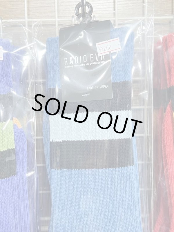 画像2: RADIO EVA × ching&co. / シンジ NEW SKATER SOCKS BLUE (2)
