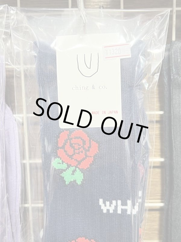 画像2: ching&co. / Rose スケーターソックス ネイビー (2)