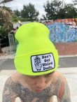 画像1: "2月限定LBDAオフィシャルアイテム入荷記念" ラスト1枚で終了 DGWD / GUN TALK ニットキャップ YELLOW NEON (1)