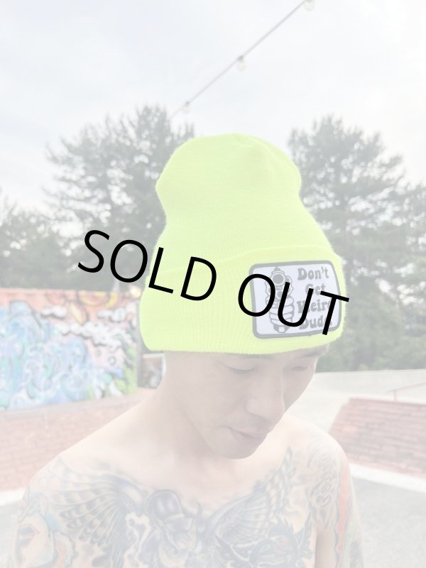 画像3: "2月限定LBDAオフィシャルアイテム入荷記念" ラスト1枚で終了 DGWD / GUN TALK ニットキャップ YELLOW NEON (3)