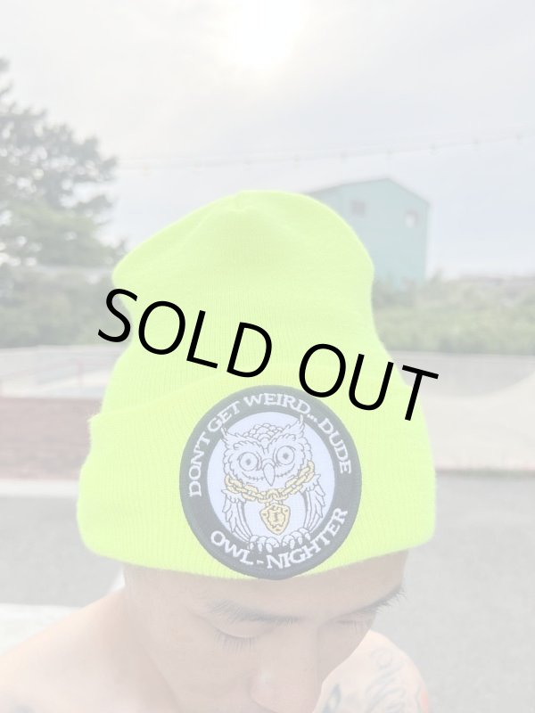 画像1: DGWD / OWL NIGHTER ニットキャップ YELLOW NEON (1)