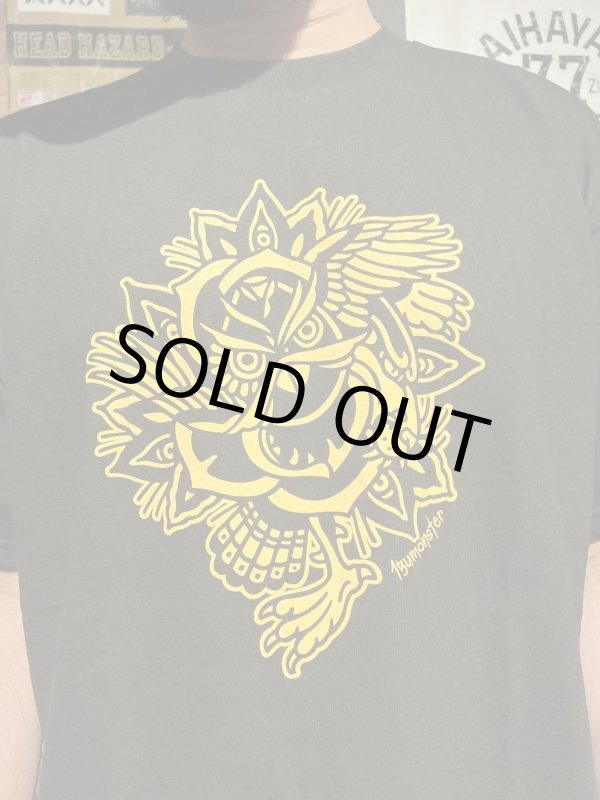 画像4: Lサイズラスト3枚で終了 DGWD / OWL ROSE 半袖Tシャツ artwork by IZUMONSTER (4)