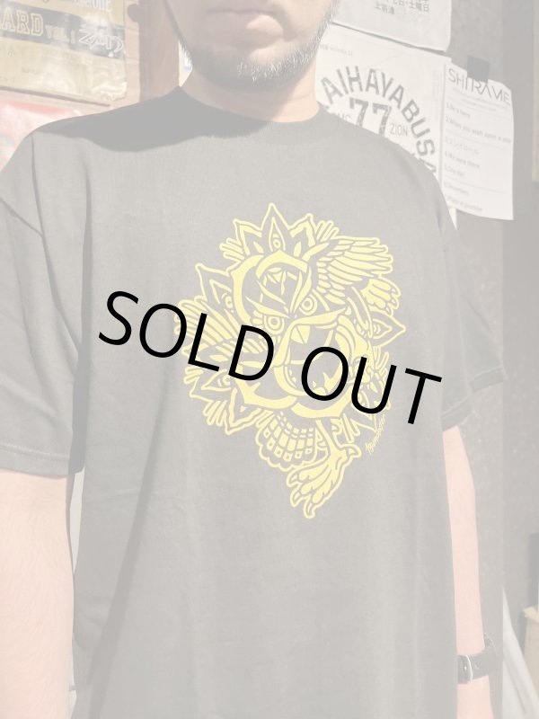 画像3: Lサイズラスト3枚で終了 DGWD / OWL ROSE 半袖Tシャツ artwork by IZUMONSTER (3)