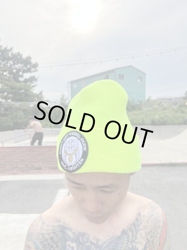 画像3: DGWD / OWL NIGHTER ニットキャップ YELLOW NEON (3)