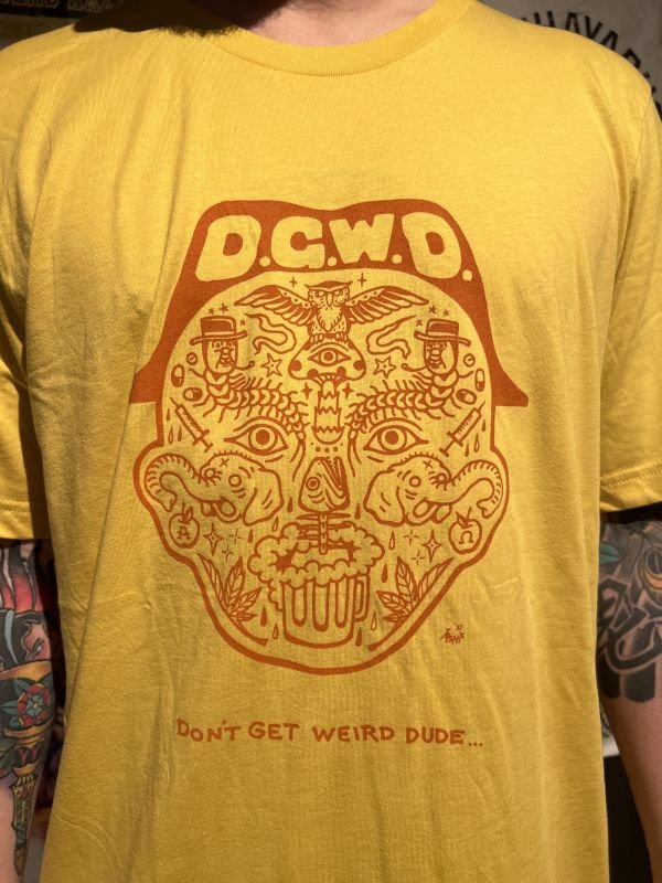 画像5: XLサイズラスト1枚で終了 DGWD / MAIZE MAN FACE 半袖Tシャツ artwork by ILLSYNAPSE (5)