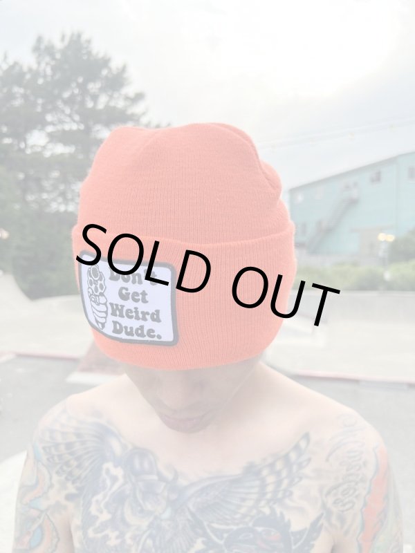 画像2: ラスト1枚で終了 DGWD / GUN TALK ニットキャップ ORANGE NEON (2)