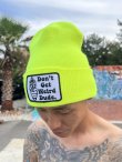 画像2: "2月限定LBDAオフィシャルアイテム入荷記念" ラスト1枚で終了 DGWD / GUN TALK ニットキャップ YELLOW NEON (2)