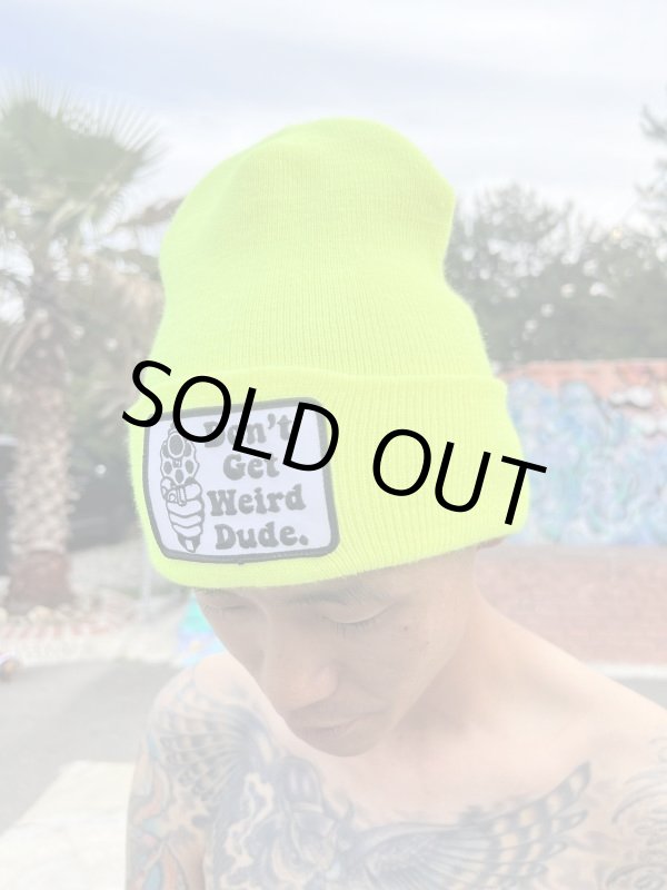 画像2: "2月限定LBDAオフィシャルアイテム入荷記念" ラスト1枚で終了 DGWD / GUN TALK ニットキャップ YELLOW NEON (2)