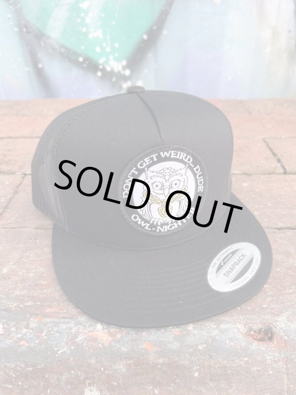 画像4: 1枚のみ限定入荷 DGWD / OWL NIGHTER スナップバックメッシュキャップ BLACK (4)