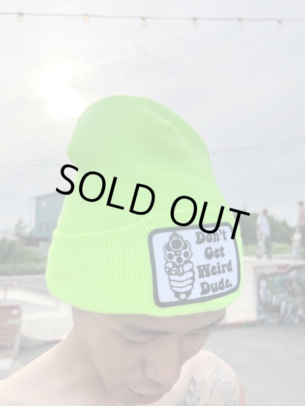 画像2: "2月限定LBDAオフィシャルアイテム入荷記念" ラスト1枚で終了 DGWD / GUN TALK ニットキャップ GREEN NEON (2)