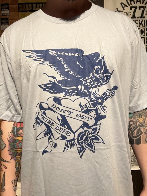 画像4: 2XLラスト2枚で終了 DGWD / BLUE DAGGER OWL 半袖Tシャツ artwork by MR. LEE (4)
