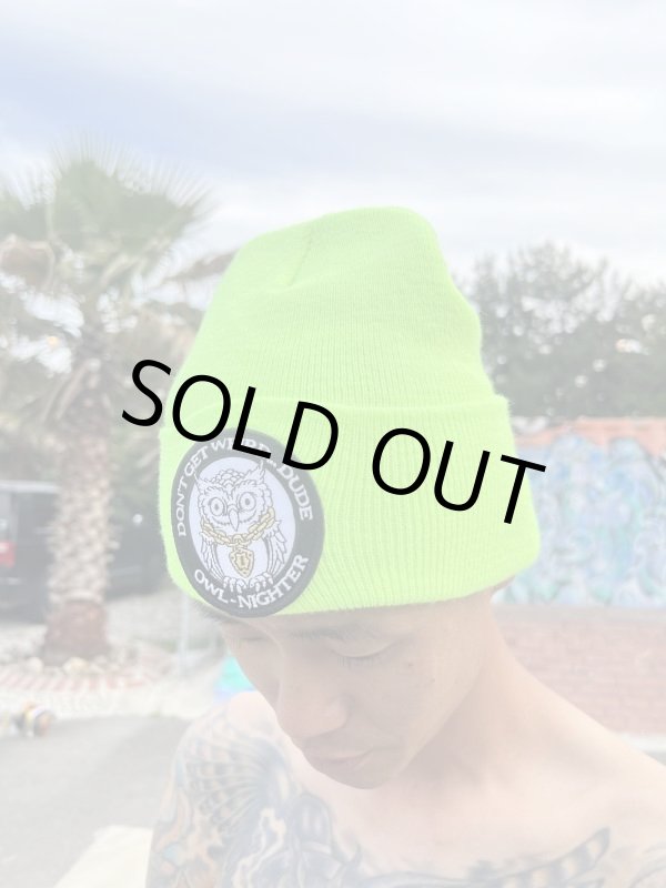 画像2: ラスト1枚で終了 DGWD / OWL NIGHTER ニットキャップ GREEN NEON (2)