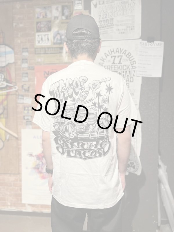 画像2: Lサイズラスト1枚で終了 送料無料 SANCHO'S TACOS / Good Livin Taco? 半袖Tシャツ WHITE (2)