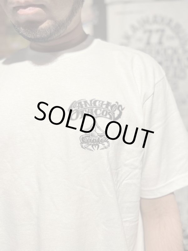 画像6: Lサイズラスト1枚で終了 送料無料 SANCHO'S TACOS / Good Livin Taco? 半袖Tシャツ WHITE (6)