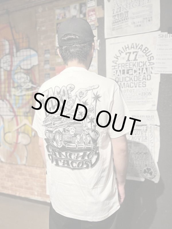 画像3: Lサイズラスト1枚で終了 送料無料 SANCHO'S TACOS / Good Livin Taco? 半袖Tシャツ WHITE (3)