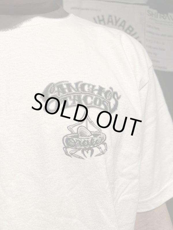 画像7: Lサイズラスト1枚で終了 送料無料 SANCHO'S TACOS / Good Livin Taco? 半袖Tシャツ WHITE (7)