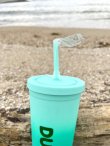 画像2: ラスト1個で終了 DUNKIN DONUTS / 2023 GREEN RAINBOW ACRYLIC TRAVEL CUP TUMBLER with STRAW (2)