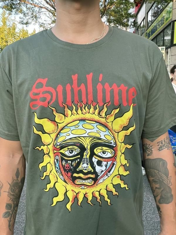 画像21: Lラスト2枚で終了 SUBLIME / Yellow Sun Tシャツ グリーン (21)