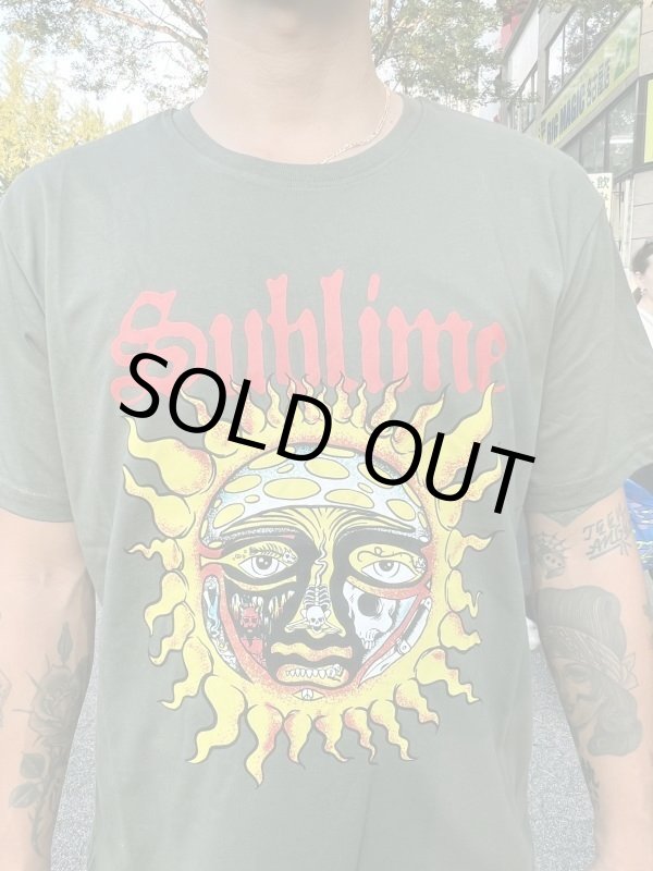 画像21: Lラスト1枚で終了 SUBLIME / Yellow Sun Tシャツ グリーン (21)