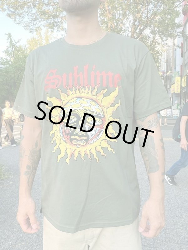 画像19: Lラスト1枚で終了 SUBLIME / Yellow Sun Tシャツ グリーン (19)