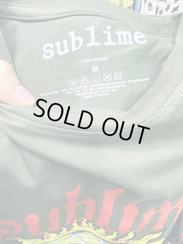 画像23: Lラスト1枚で終了 SUBLIME / Yellow Sun Tシャツ グリーン (23)