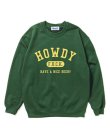 画像1: Lサイズラスト1枚で終了 HOWDY / College クルースウェット Forest Green (1)