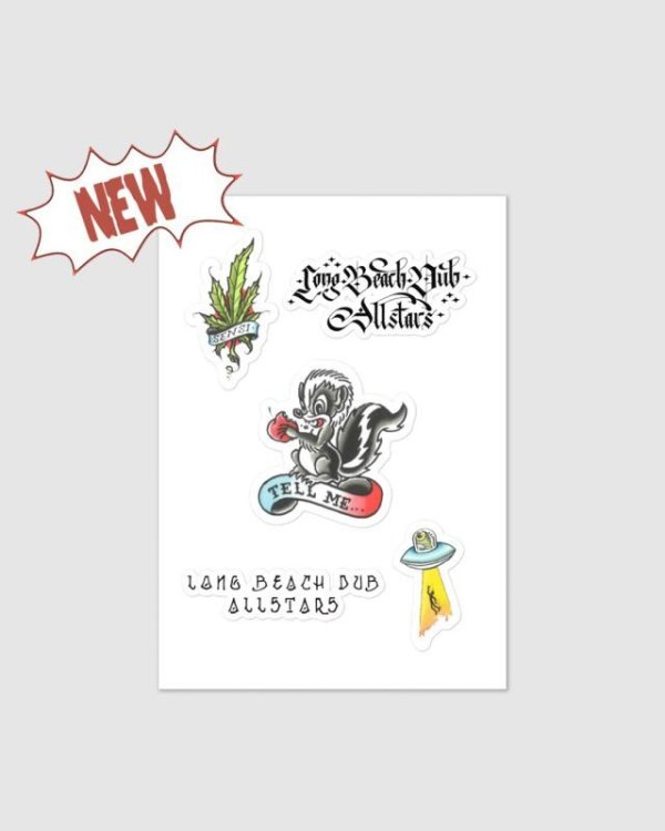 画像2: ラスト1枚で終了 LONG BEACH DUB ALLSTARS / Tattoo Flash Artwork by Opie Ortiz ステッカーパック  (2)