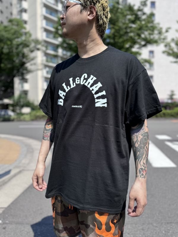 画像2: FUCKIN' MELLOW CLOTHING / BALL&CHAIN artwork by PICTURE MOUSE 半袖 Tシャツ BLACK (2)