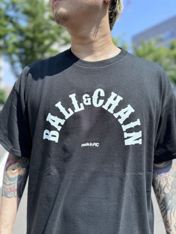 画像3: FUCKIN' MELLOW CLOTHING / BALL&CHAIN artwork by PICTURE MOUSE 半袖 Tシャツ BLACK (3)