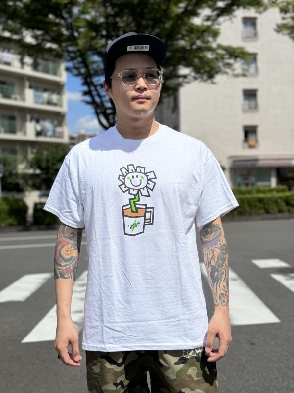 画像1: 売り切れ次第廃番 GREEN DAY OAKLAND COFFEE WORKS / FLOWER POT Tシャツ WHITE (1)
