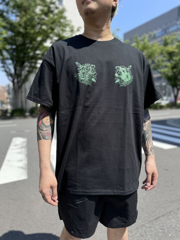 画像5: FUCKIN' MELLOW CLOTHING / Old Panther artwork by JUN of Black Star Tattoo 半袖 Tシャツ BLACK (5)
