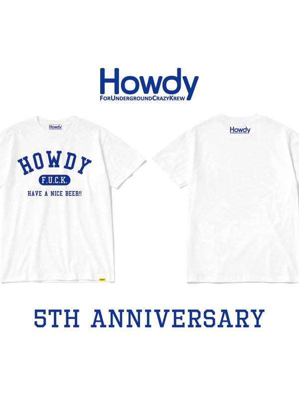 画像1: HOWDY / College Tシャツ ホワイト (1)
