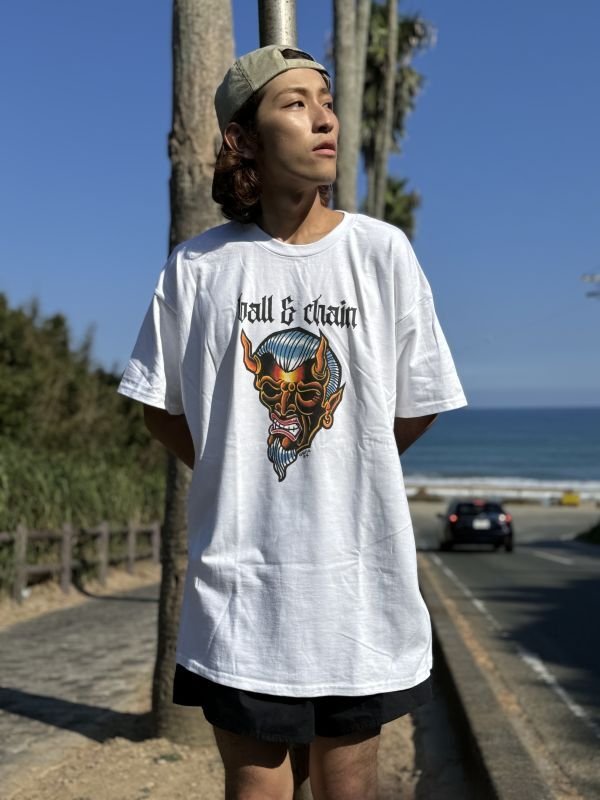 画像7: 送料無料 OPIE ORTIZ x BALL&CHAIN / "ORTIZ" 1998-2024 Reprint Red Devil Tシャツ ホワイト (7)