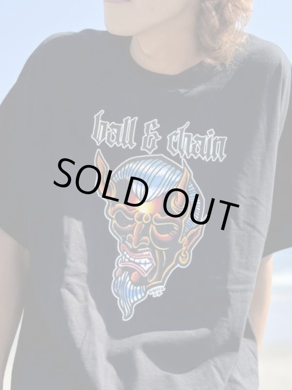 画像4: 送料無料 OPIE ORTIZ x BALL&CHAIN / "ORTIZ" 1998-2024 Reprint Red Devil Tシャツ ブラック (4)