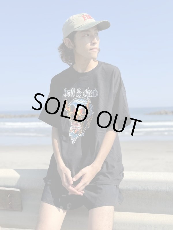 画像2: 送料無料 OPIE ORTIZ x BALL&CHAIN / "ORTIZ" 1998-2024 Reprint Red Devil Tシャツ ブラック (2)