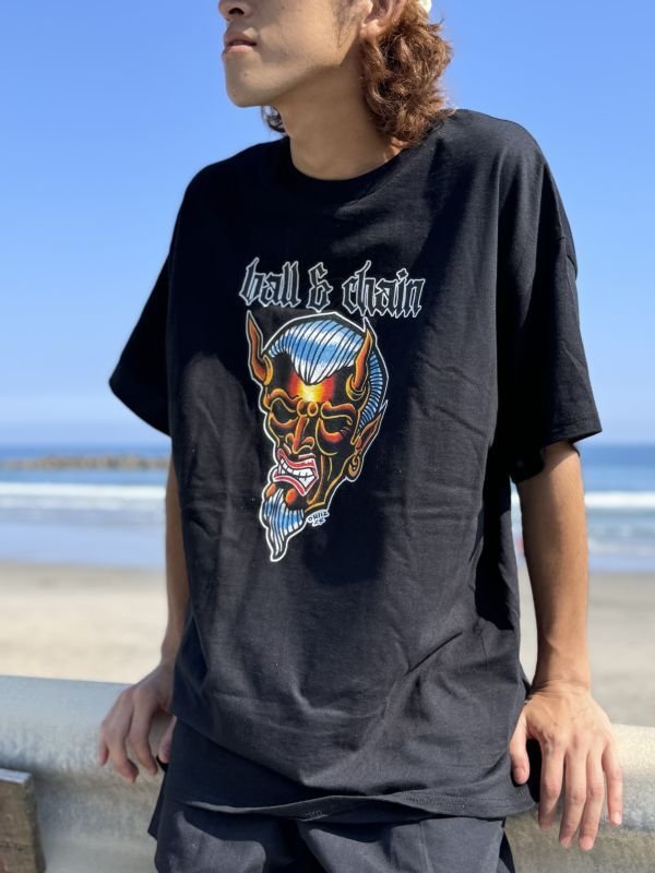 画像3: 送料無料 OPIE ORTIZ x BALL&CHAIN / "ORTIZ" 1998-2024 Reprint Red Devil Tシャツ ブラック (3)