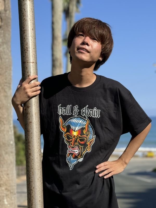 画像5: 送料無料 OPIE ORTIZ x BALL&CHAIN / "ORTIZ" 1998-2024 Reprint Red Devil Tシャツ ブラック (5)