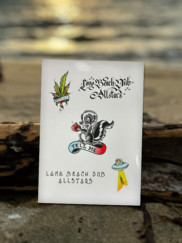 画像1: ラスト1枚で終了 LONG BEACH DUB ALLSTARS / Tattoo Flash Artwork by Opie Ortiz ステッカーパック  (1)