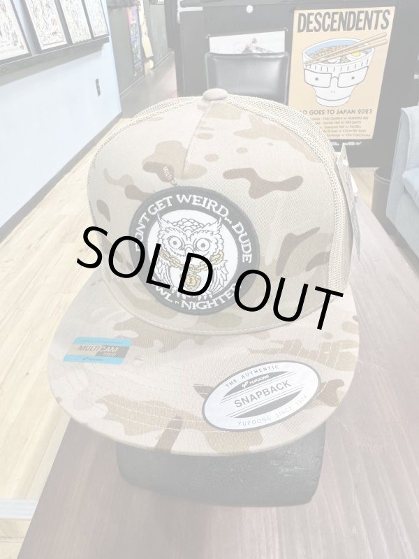 画像2: ラスト1枚で終了 DGWD / OWL NIGHTER スナップバックメッシュキャップ DESERT CAMO (2)