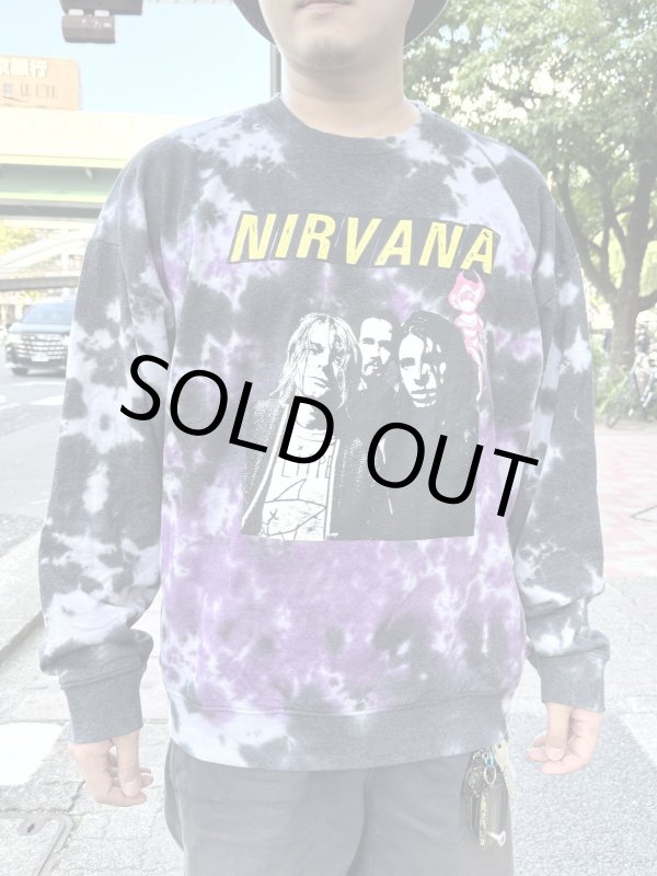 画像1: 送料無料 L、2XLラスト1枚づつで終了 NIRVANA / Flipper タイダイスウェット (1)