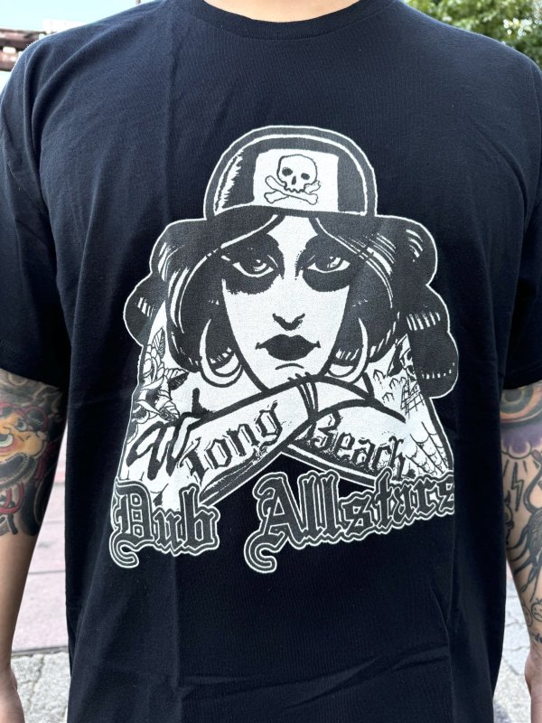 画像9: LONG BEACH DUB ALLSTARS / Tattoo Girl Artwork by Opie Ortiz Tシャツ ブラック (9)